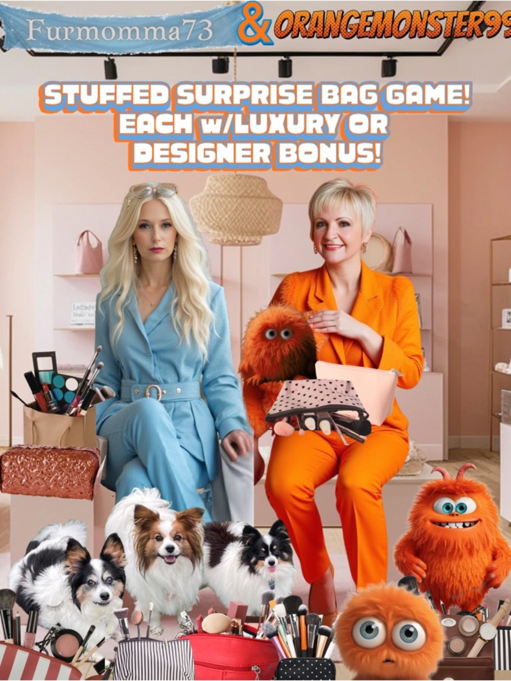 1️⃣5️⃣STUFFED BAGS GAME: MCM, Vuitton, Versace, Dior, Prada, Givenchy, Geiger